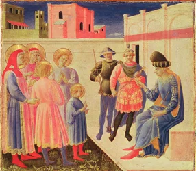 SS. Cosma e Damiano davanti a Diocleziano, predella dall